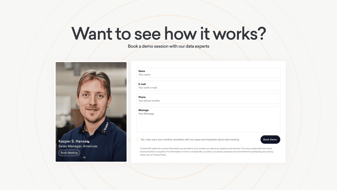 Trusted Contact form design