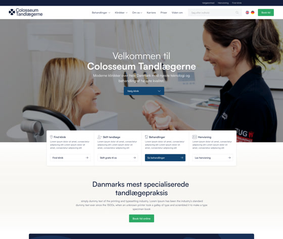 Colossum Tandlægerne — hjemmeside