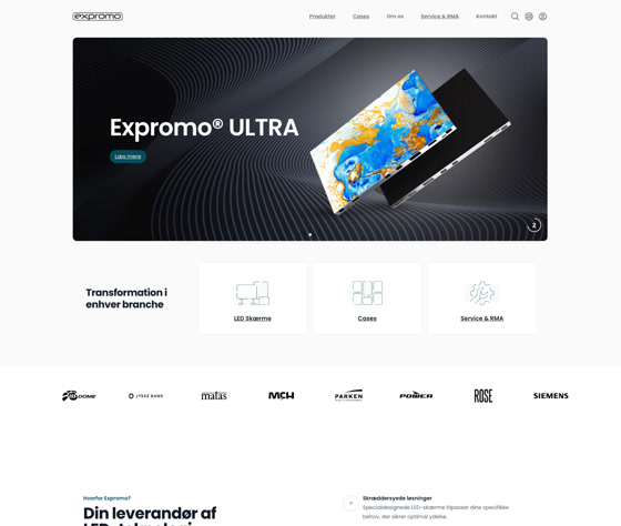 Expromo — hjemmeside