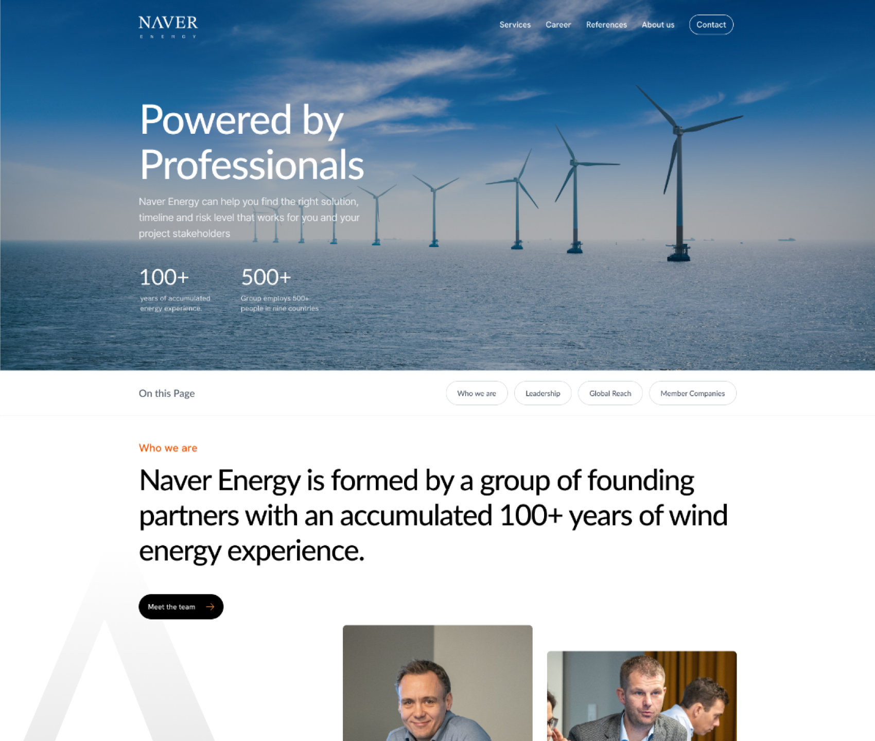 Naver Energy — hjemmeside